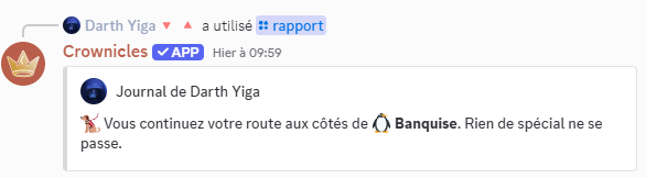 Un exemple d'interaction avec un familier
