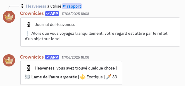 Exemple de découverte d'un équipement